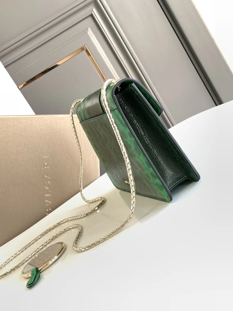 Bvlgari Emerald Serpenti Python Bag - Hình 2
