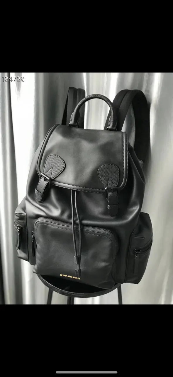 Burberry Black Leather Backpack - Hình 3