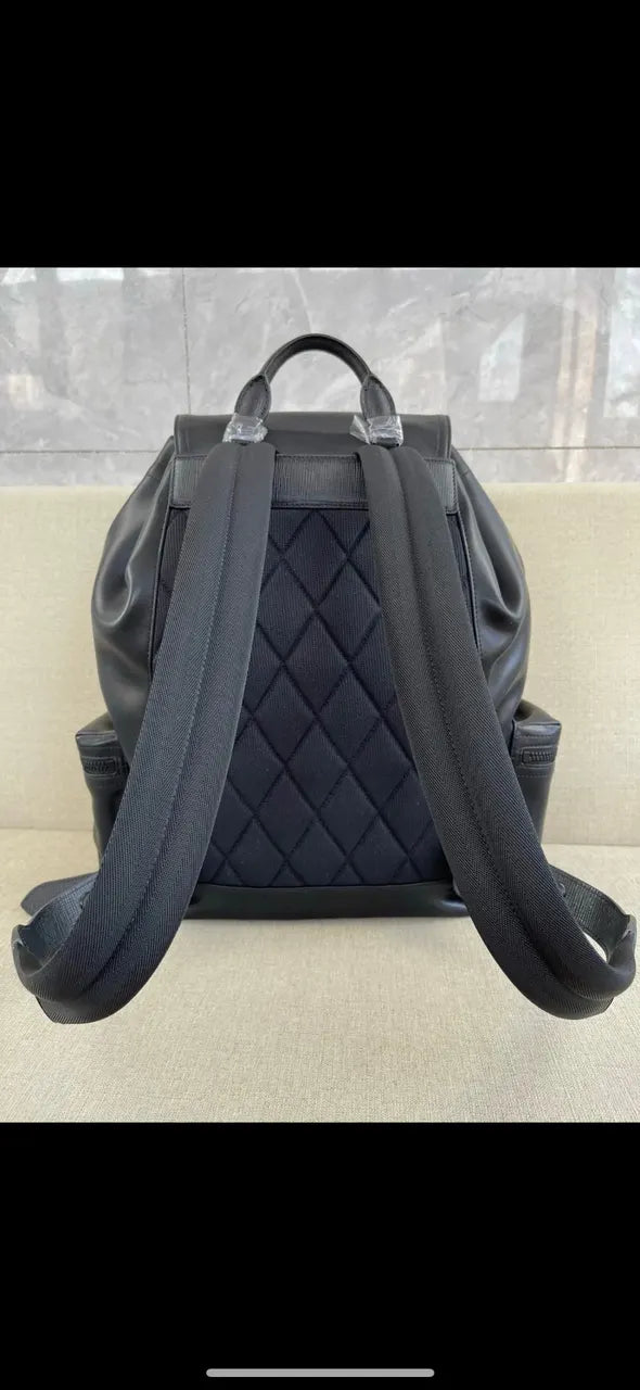 Burberry Black Leather Backpack - Hình 5