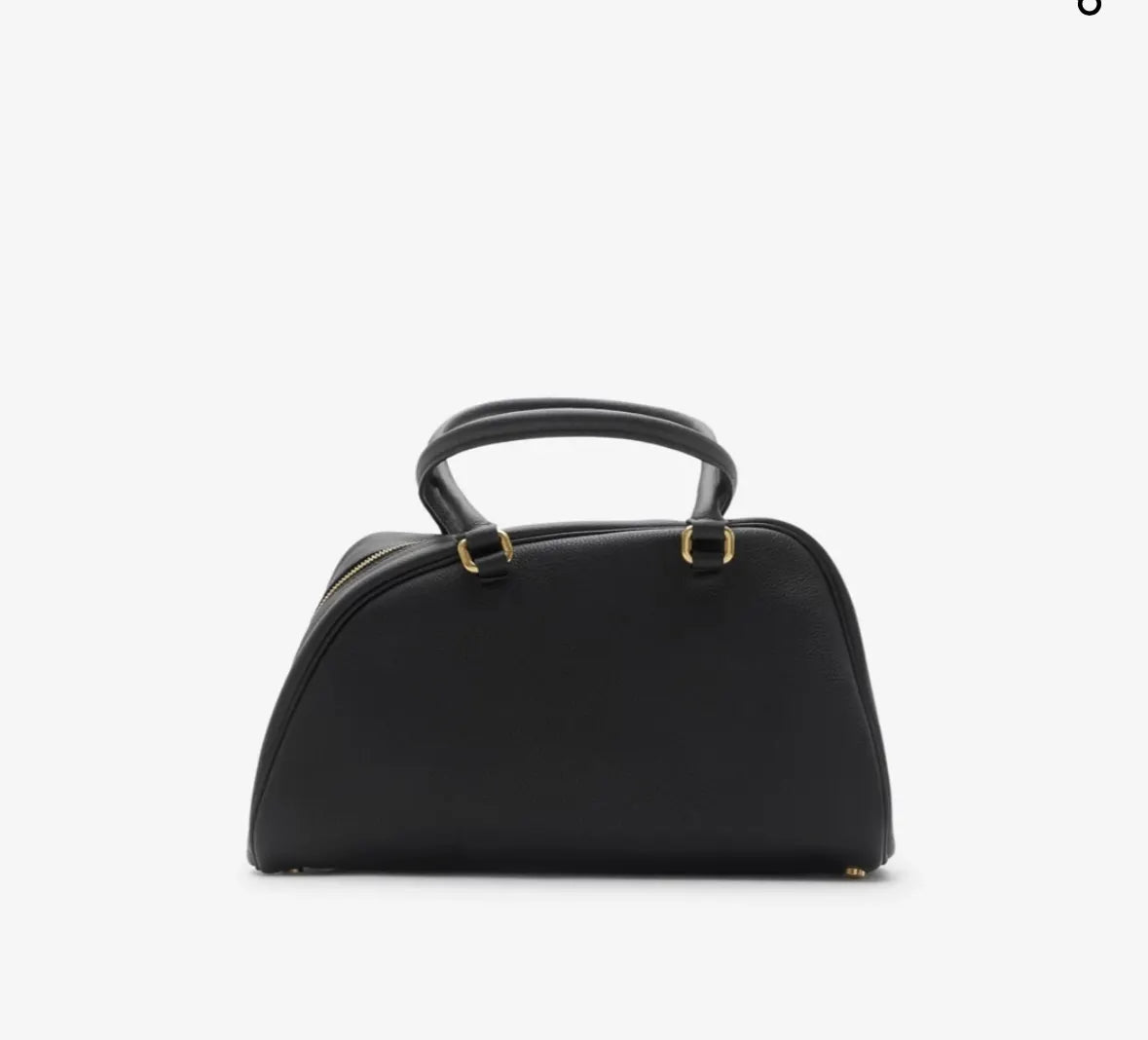 Burberry Black Grain Leather Bowler Bag - Hình 2