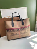 Burberry Beige Canvas London Tote