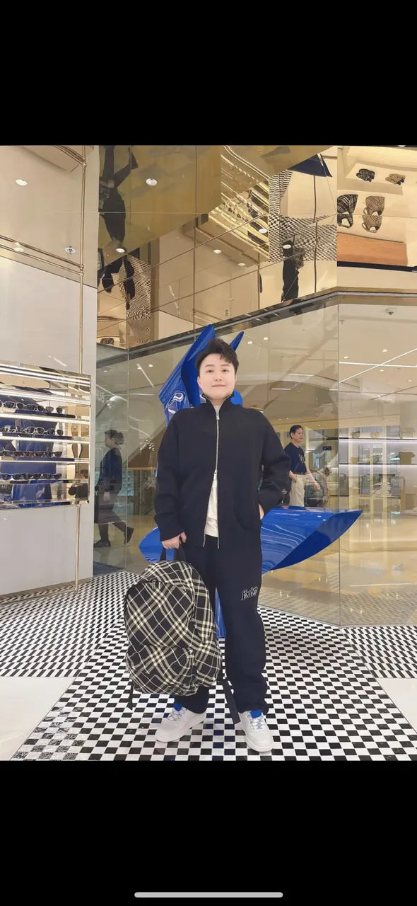 Burberry Black Check Backpack - Hình 2
