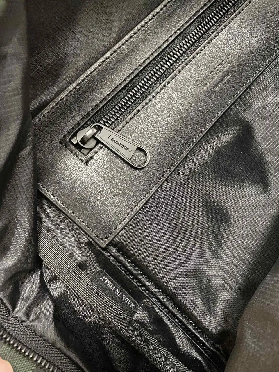 Burberry Olive Monogram Backpack - Hình 6