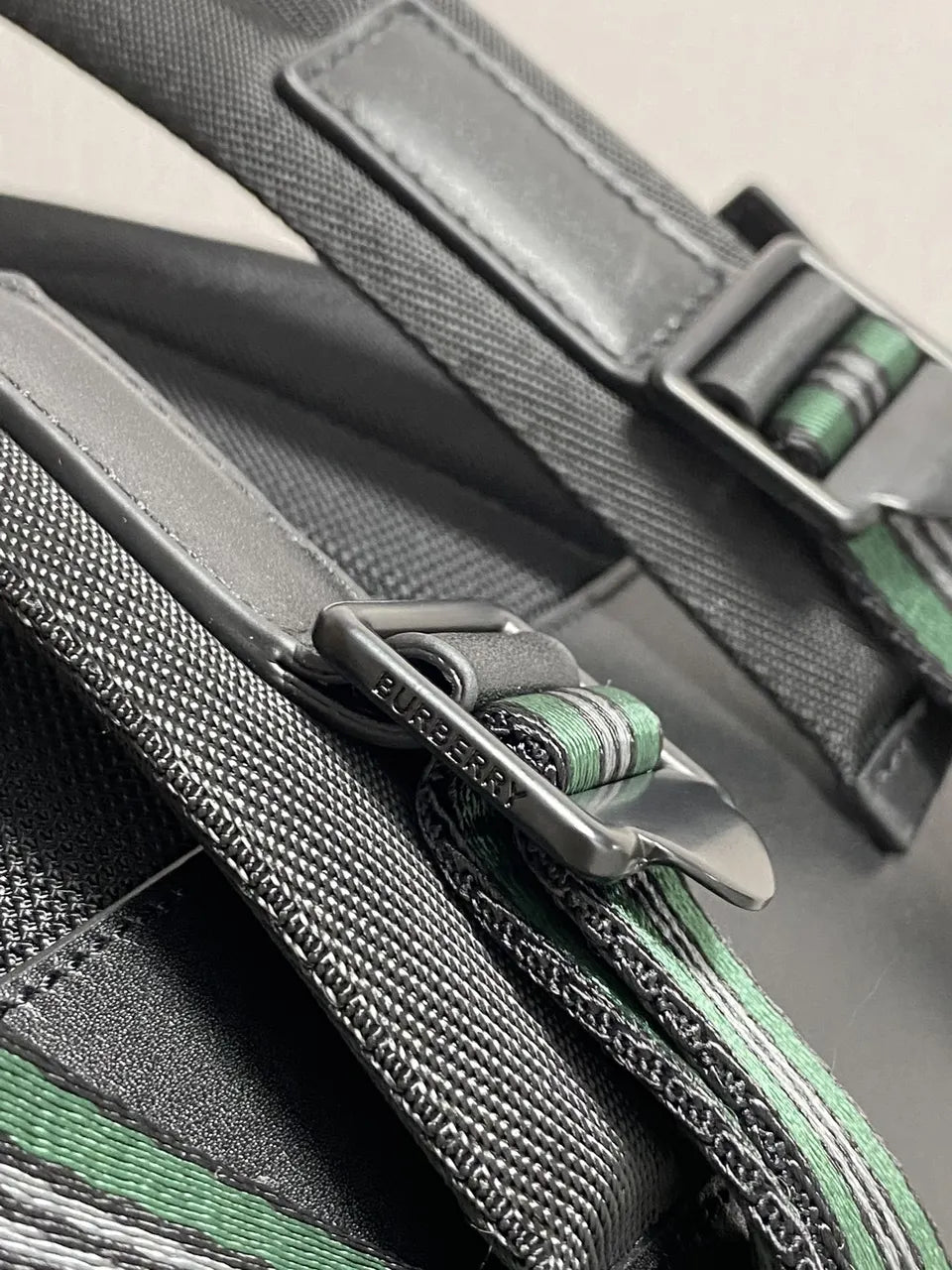 Burberry Olive Monogram Backpack - Hình 5