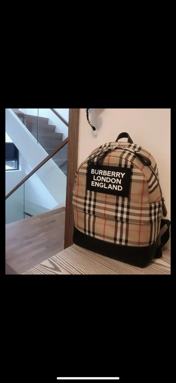 Burberry Check Backpack - Hình 6