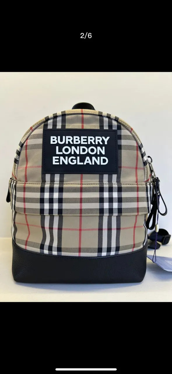Burberry Check Backpack - Hình 4