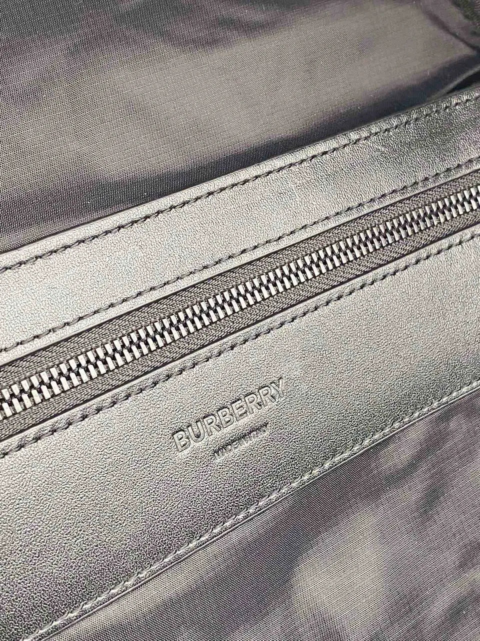 leather Burberry Black Monogram Backpack - Hình 8