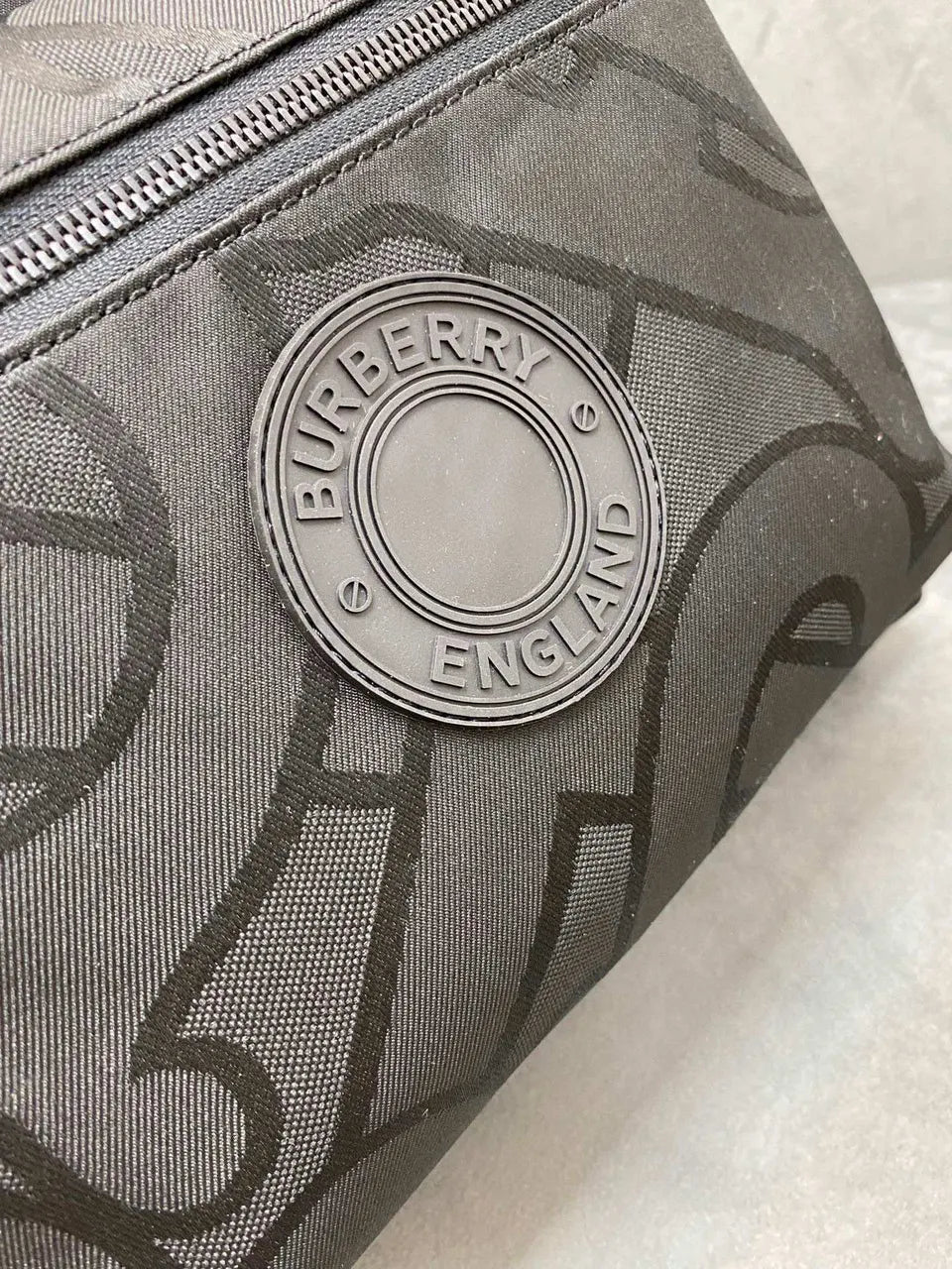 leather Burberry Black Monogram Backpack - Hình 2