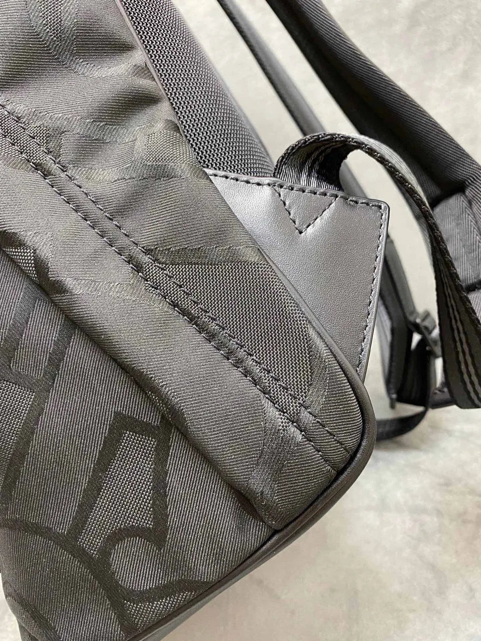 leather Burberry Black Monogram Backpack - Hình 3