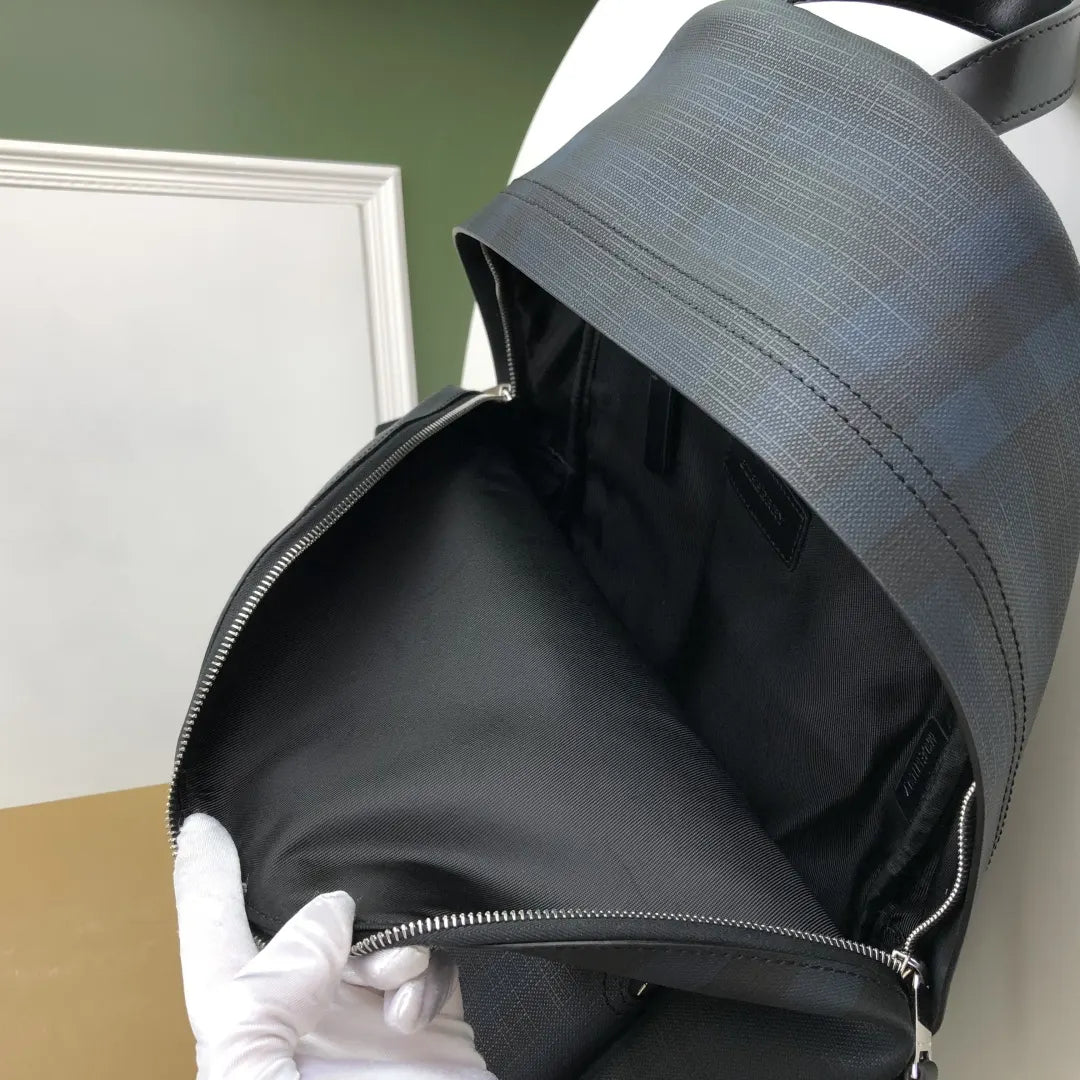 Burberry Blue Check Backpack - Hình 8