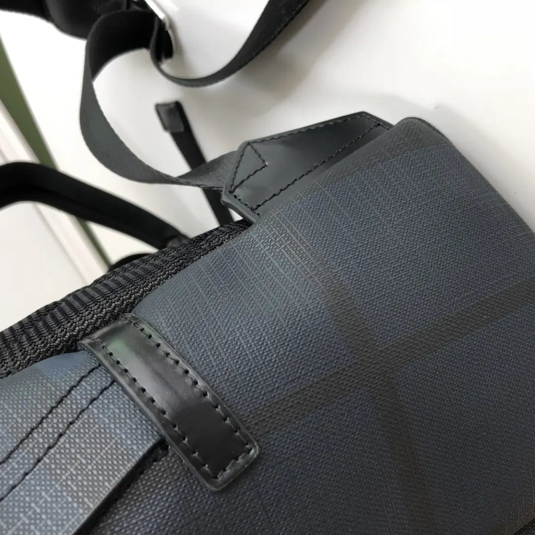 Burberry Blue Check Backpack - Hình 5