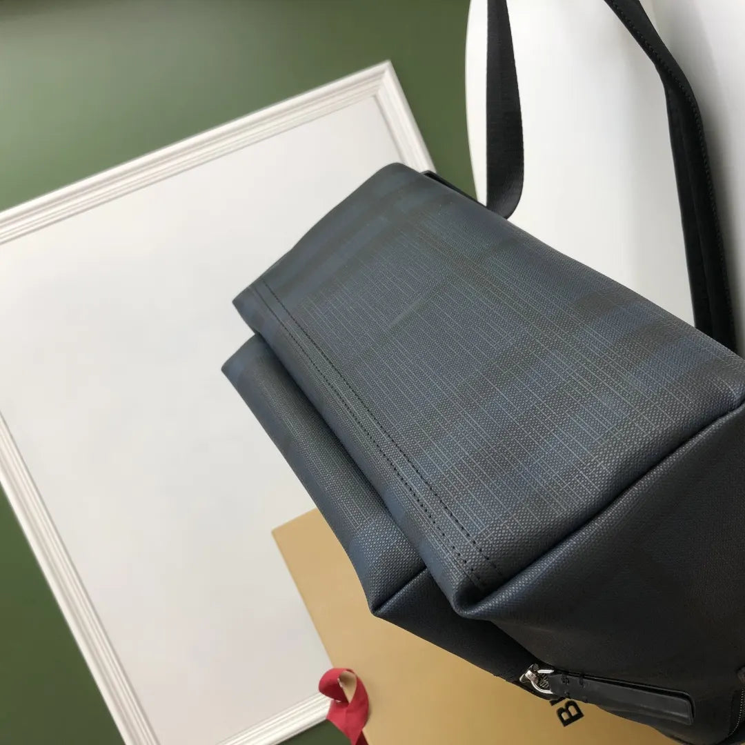 Burberry Blue Check Backpack - Hình 6