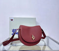 Burberry Oxblood Leather Saddle Bag