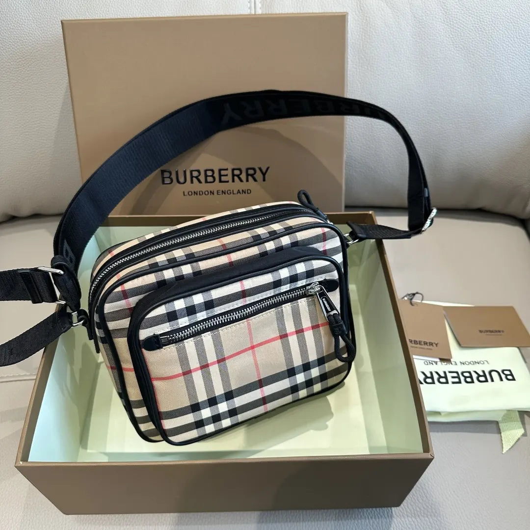 Burberry Check Camera Bag - Hình 2