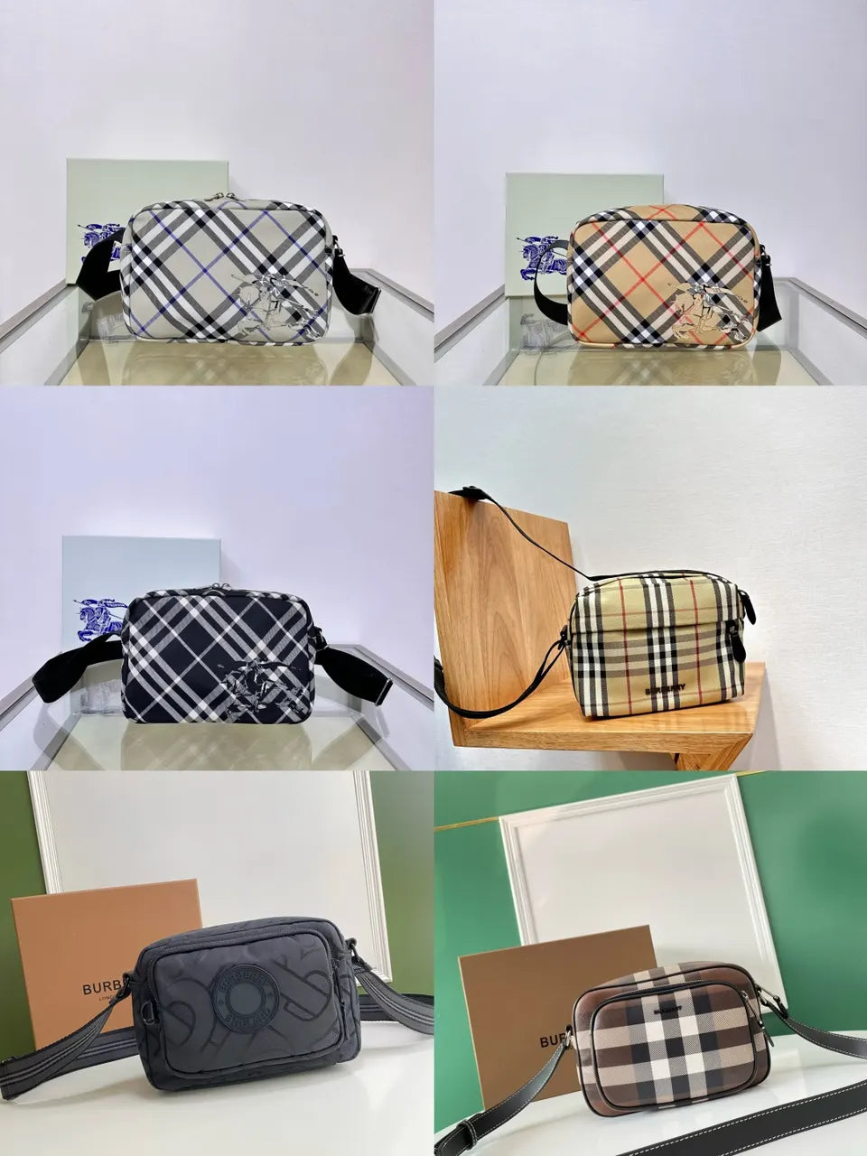 Burberry Check Camera Bag - Hình 6