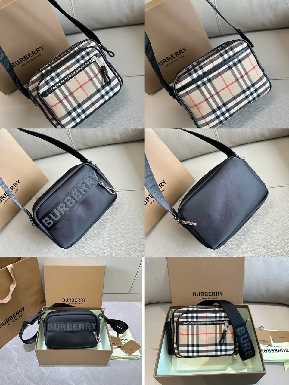 Burberry Check Camera Bag - Hình 8