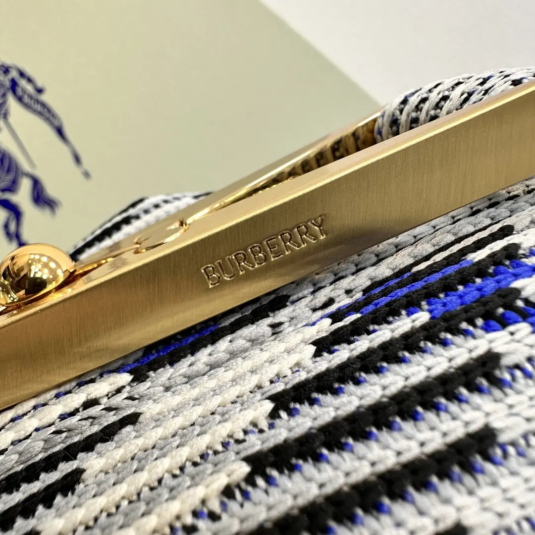 Burberry Blue Check Bag - Hình 3