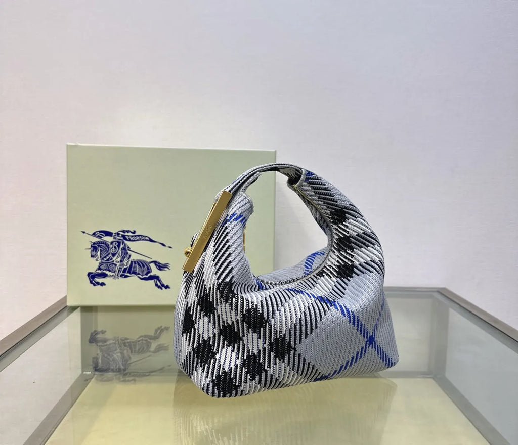 Burberry Blue Check Bag - Hình 2