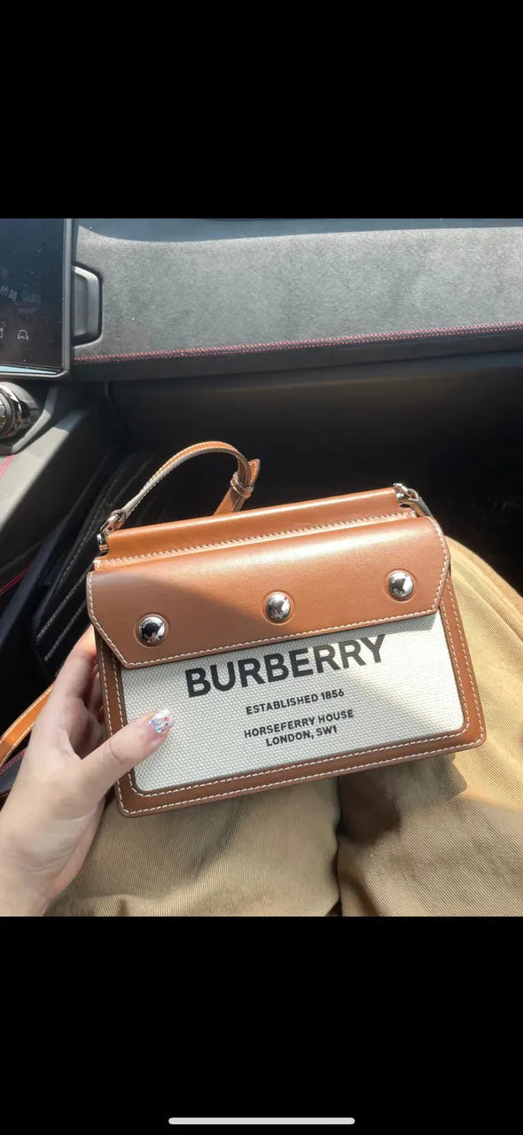 Burberry Two-Tone Shoulder Bag