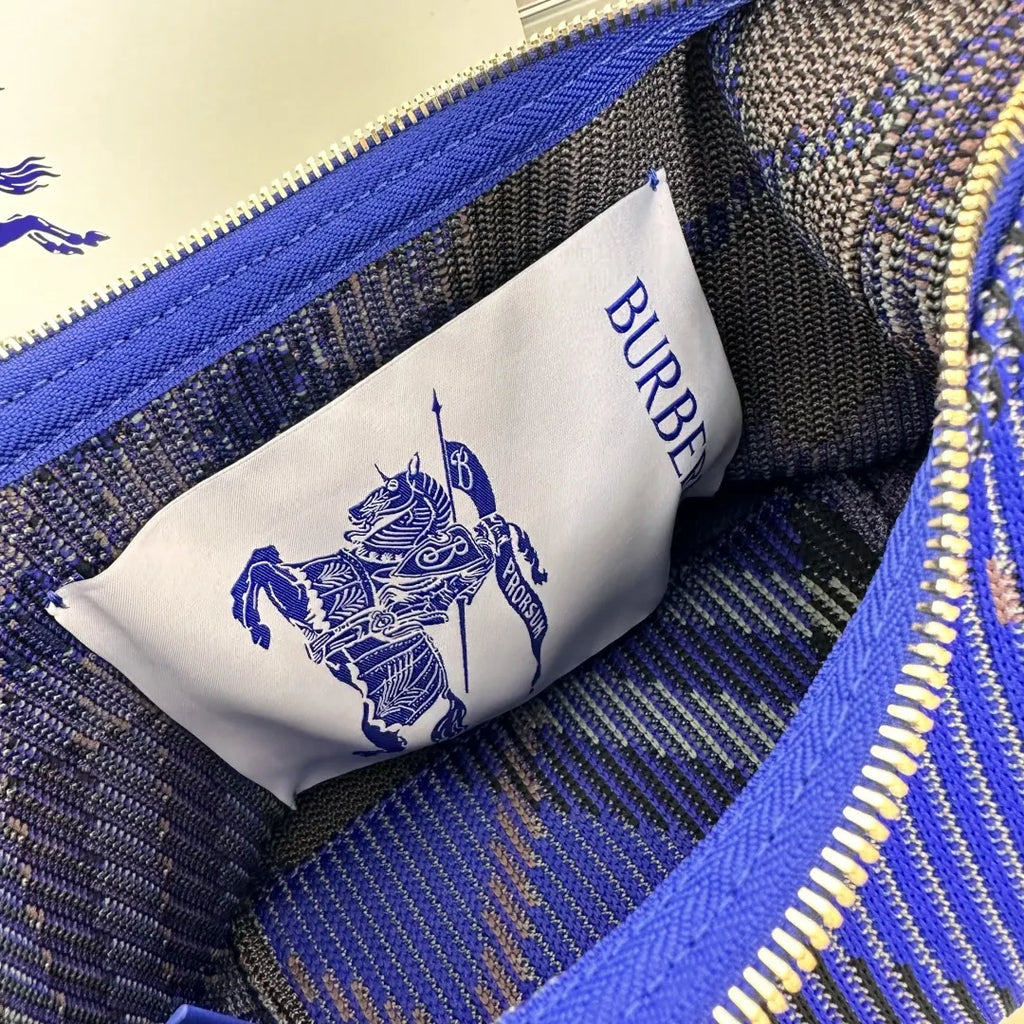 Burberry Blue Knit Hobo Bag - Hình 8