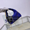 Burberry Blue Knit Hobo Bag