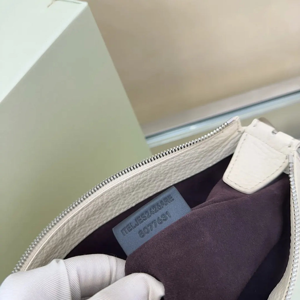 Burberry Cream Leather Sling Bag - Hình 7