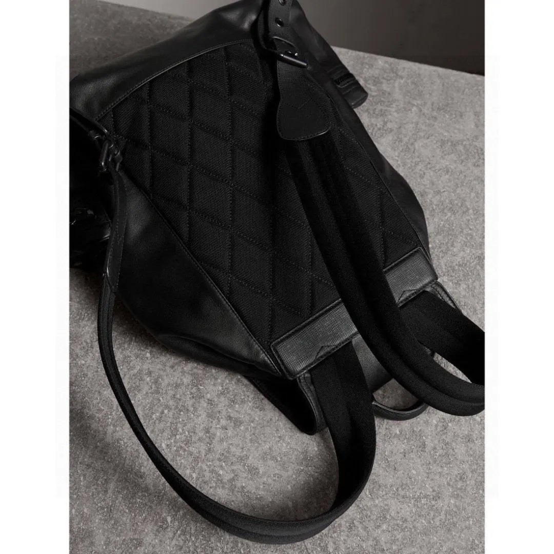 Burberry Black Leather Rucksack - Hình 5