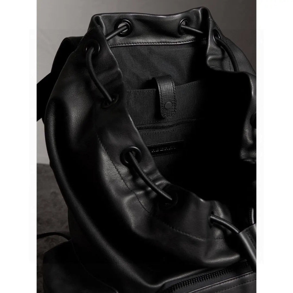 Burberry Black Leather Rucksack - Hình 6