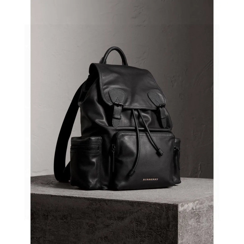 Burberry Black Leather Rucksack - Hình 2