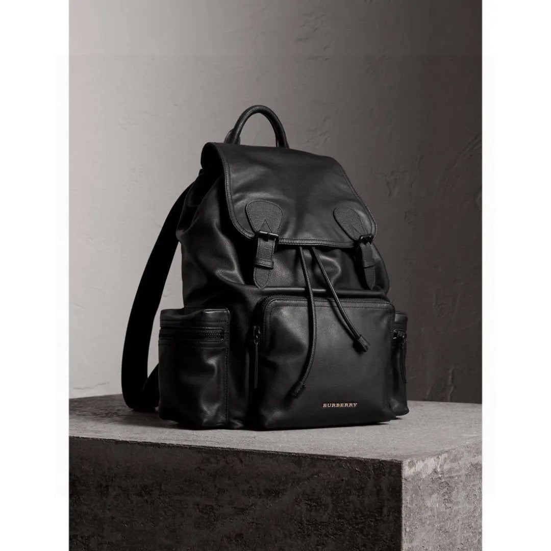 Burberry Black Leather Rucksack - Hình 2