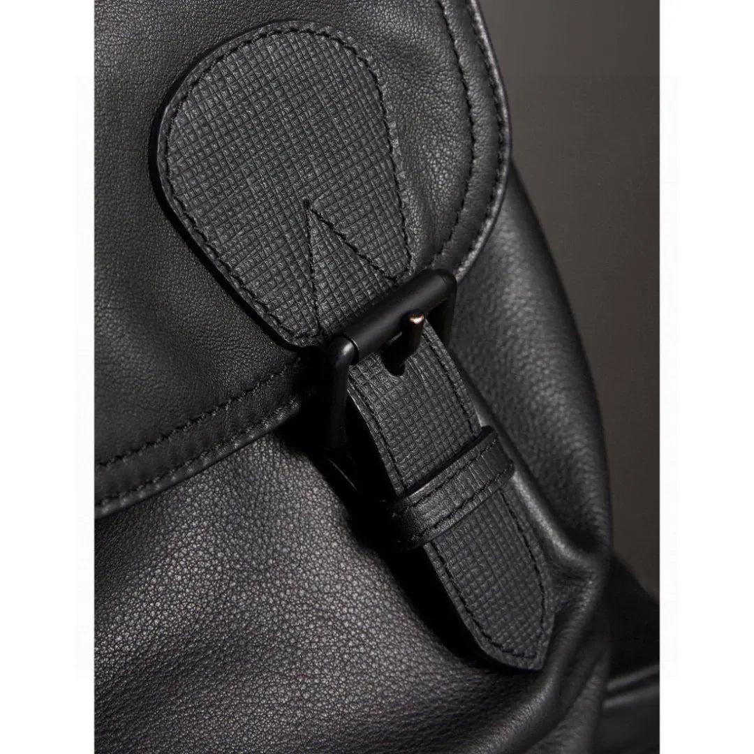 Burberry Black Leather Rucksack - Hình 3