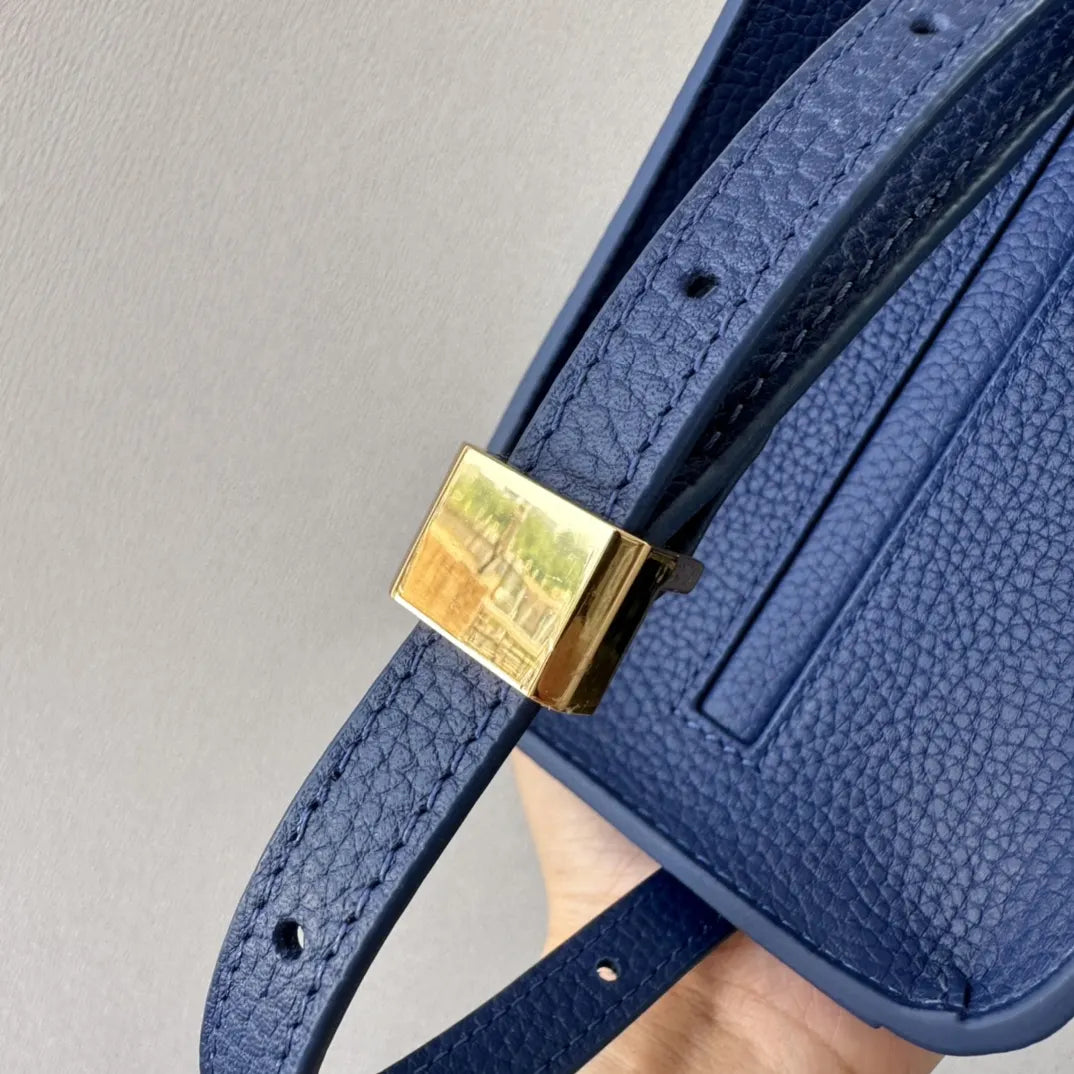 Burberry Cobalt Blue Title Bag - Hình 4