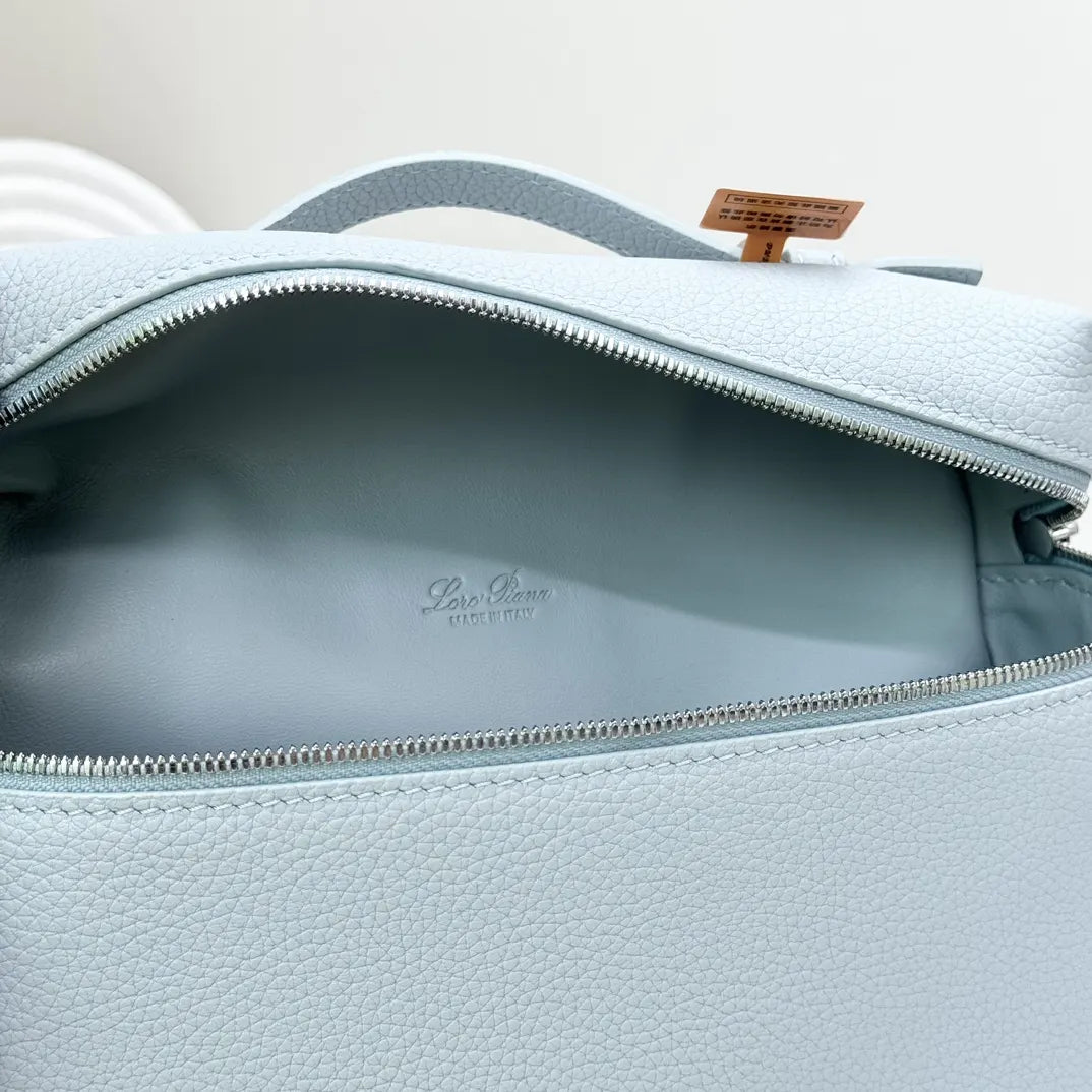 Loro Piana Sky Blue Vanity leather - Hình 6