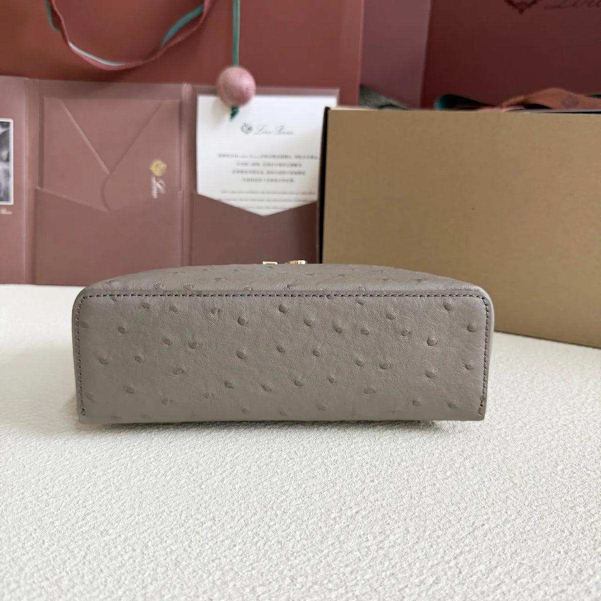 Loro Piana Dove Grey Ostrich - Hình 2