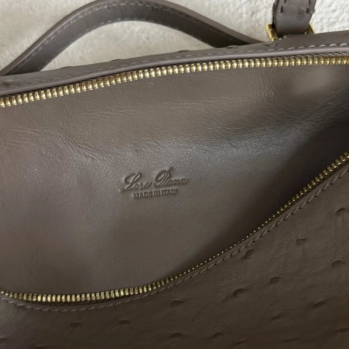 Loro Piana Dove Grey Ostrich - Hình 9