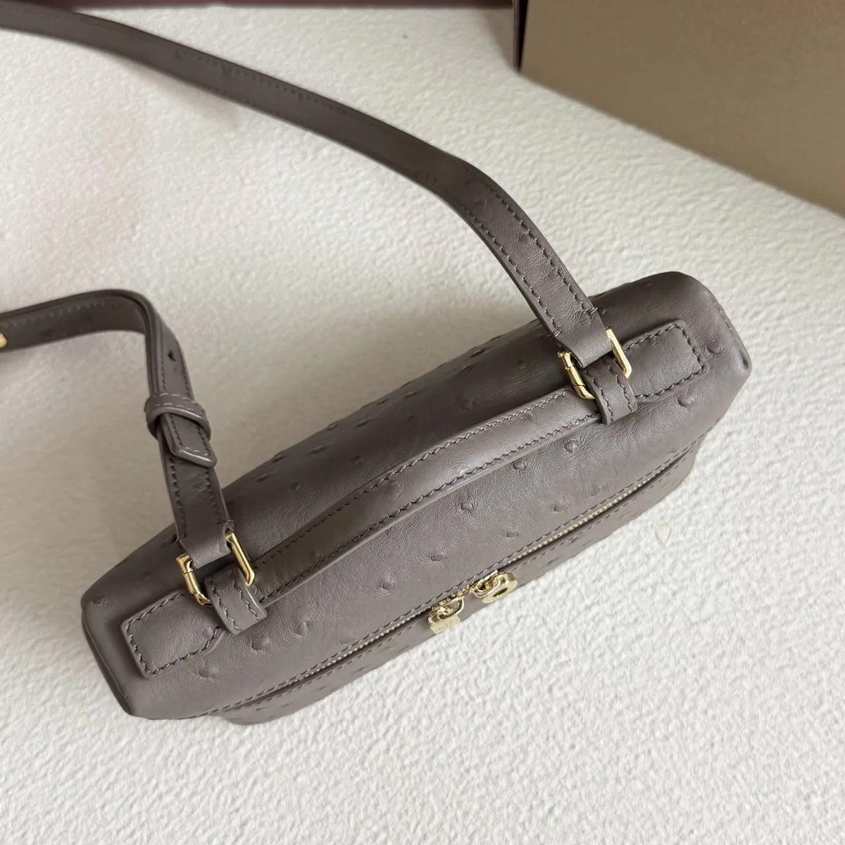 Loro Piana Dove Grey Ostrich - Hình 5