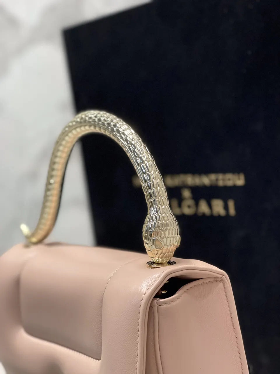 Bvlgari Pink Top Handle Bag - Hình 7