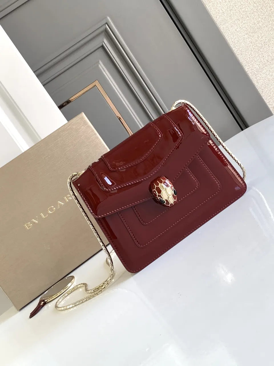 Bvlgari Burgundy Crossbody