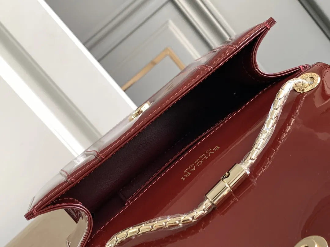 Bvlgari Burgundy Crossbody - Hình 8