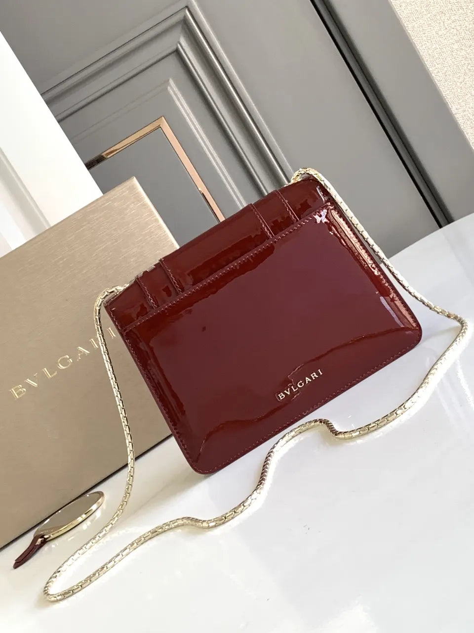 Bvlgari Burgundy Crossbody - Hình 3