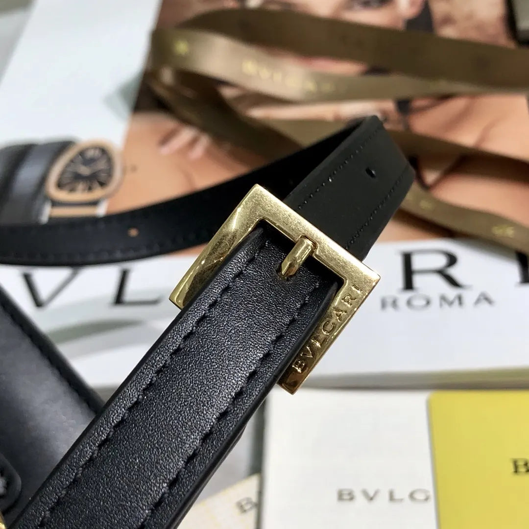 Bvlgari Black Leather Flap Bag - Hình 8