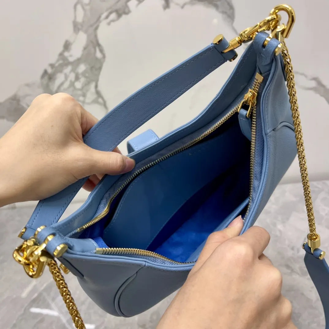 Bvlgari Blue Leather Bag - Hình 7