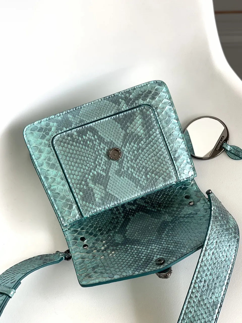 Analeis Turquoise Python Bag - Hình 6
