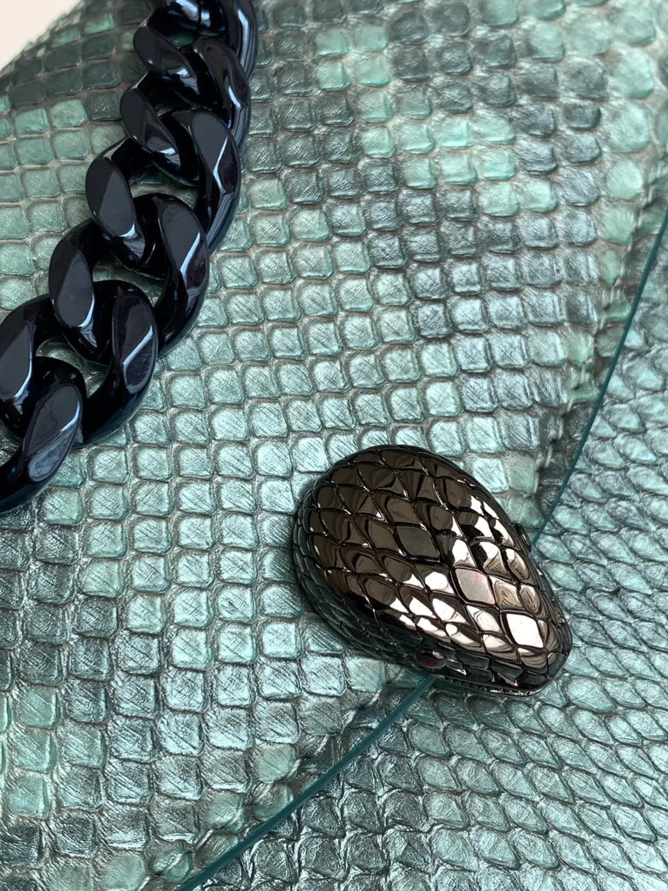 Analeis Turquoise Python Bag - Hình 3