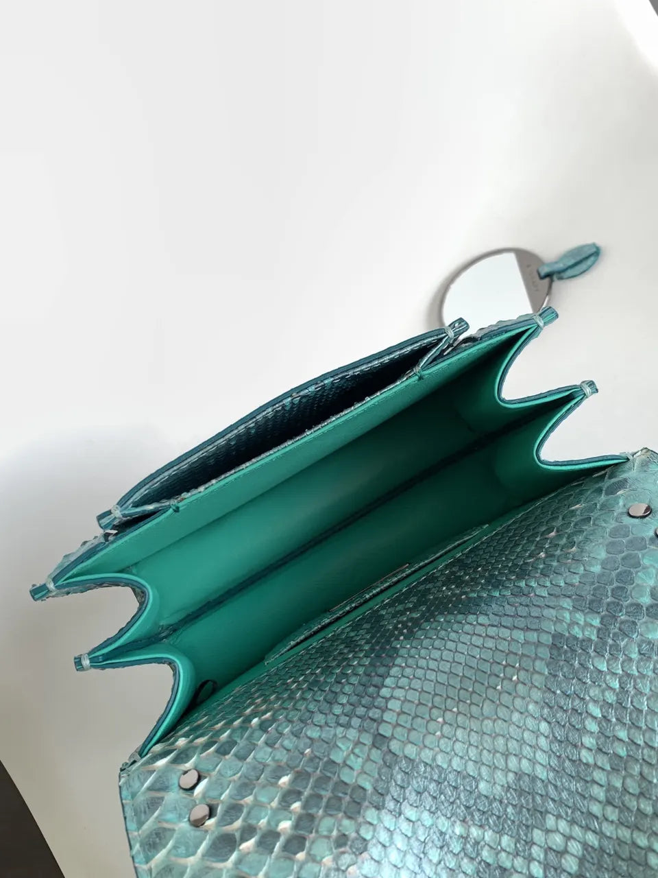 Analeis Turquoise Python Bag - Hình 7