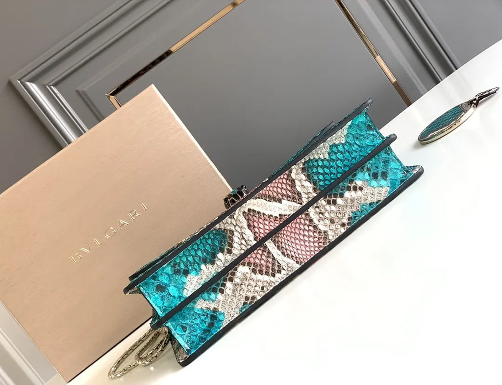 Turquoise Python Serpenti Bag - Hình 5