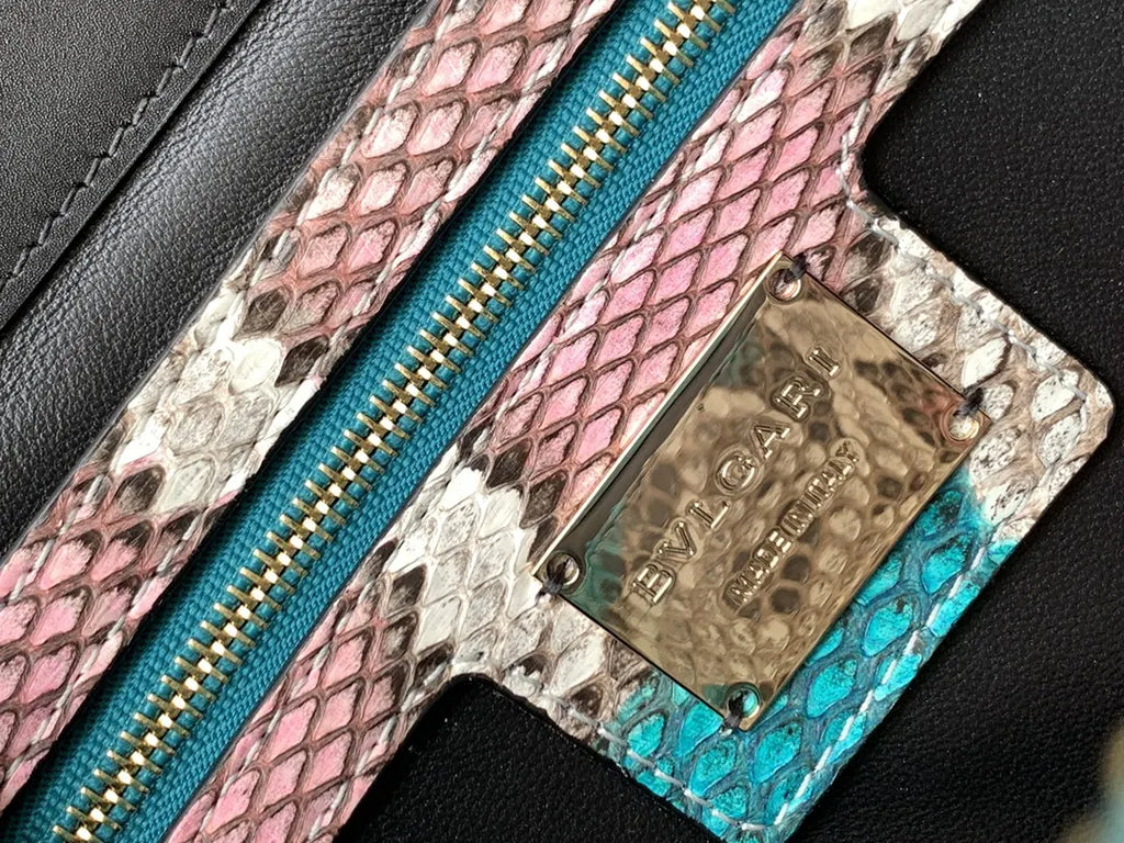 Turquoise Python Serpenti Bag - Hình 9