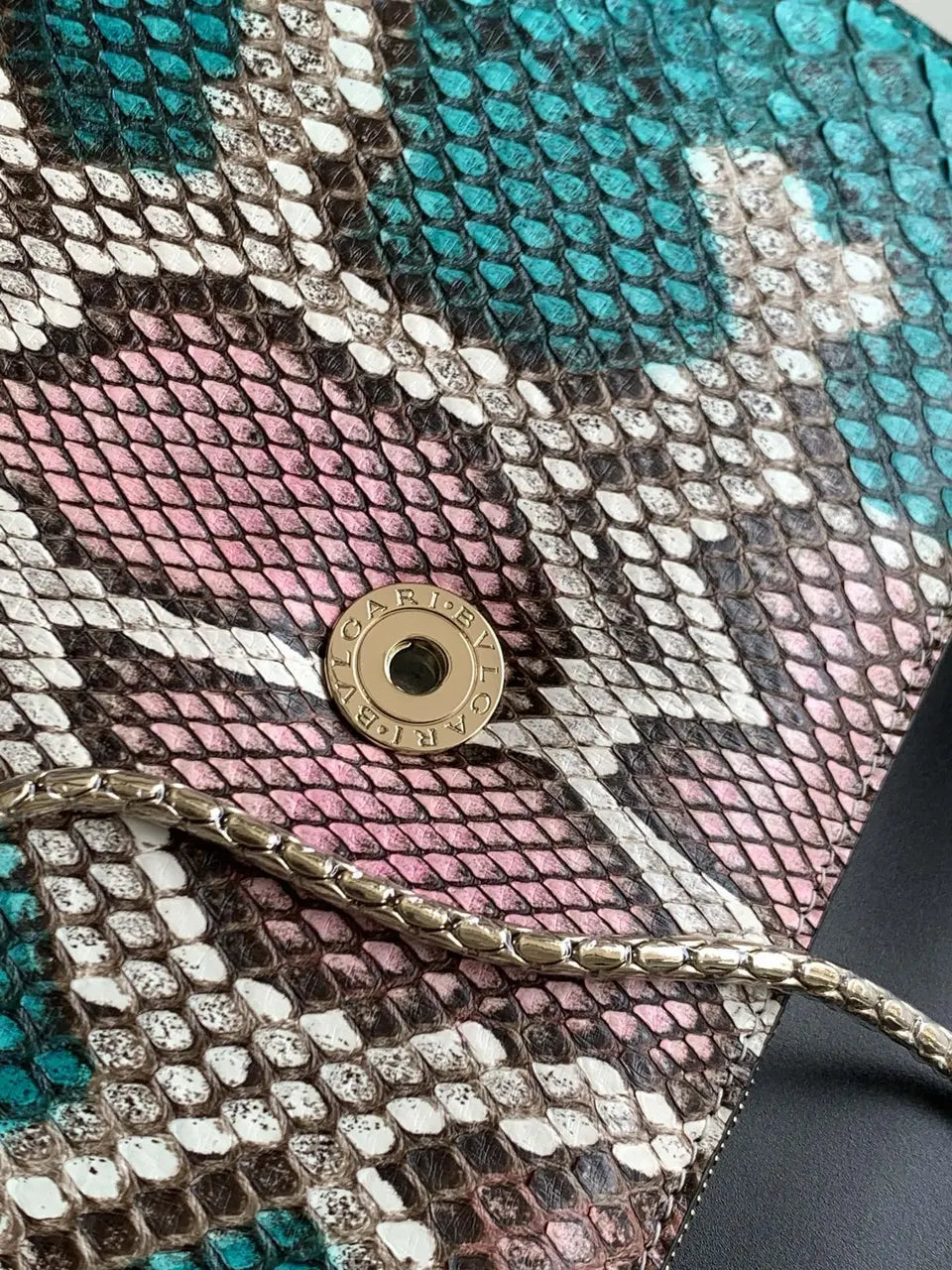 Turquoise Python Serpenti Bag - Hình 6