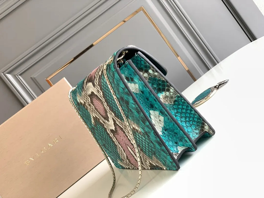 Turquoise Python Serpenti Bag - Hình 2