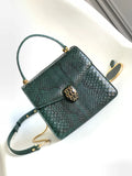 Serpenti Jade Green Python Bag